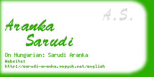 aranka sarudi business card